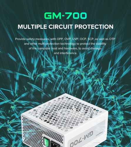 Блок живлення GAMEMAX GM-700 Modular white в Ноутбукер.ua фото 17