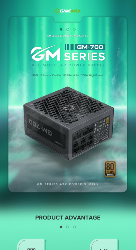 Блок живлення GAMEMAX GM-700 Modular  (GM-700  Modular ) в Ноутбукер.ua фото 13