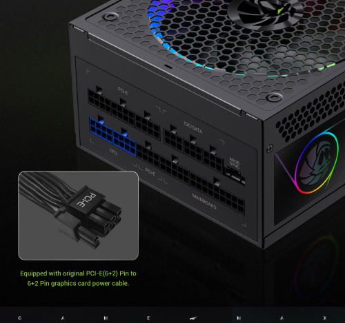 Блок живлення GAMEMAX RGB 750G в Ноутбукер.ua фото 20