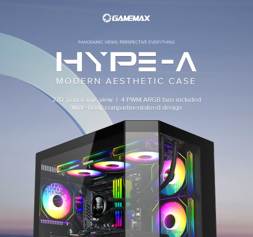 Корпус GAMEMAX HYPE-A Black в Ноутбукер.ua фото 12