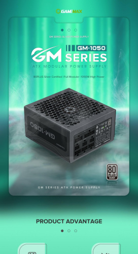 Блок живлення GAMEMAX GM-1050  Modular в Ноутбукер.ua фото 11