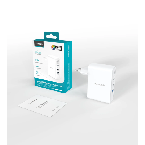 Зарядний пристрій CHOETECH GaN PD100W 4Ports (PD9002) в Ноутбукер.ua фото 4