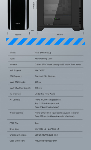 Корпус GAMEMAX H602-BK в Ноутбукер.ua фото 20