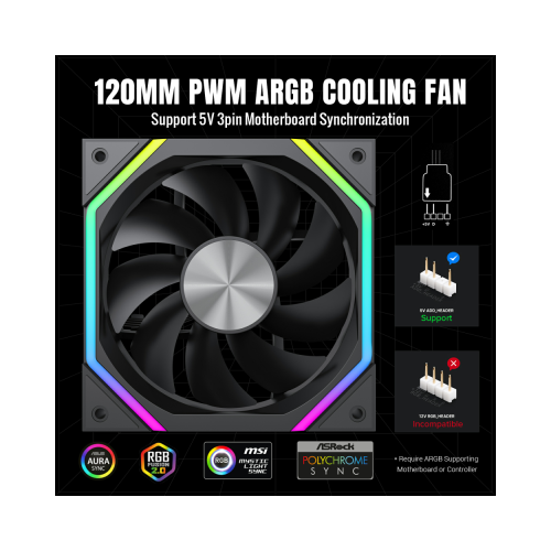 Кулер для корпуса GAMEMAX FN12A-N2 в Ноутбукер.ua фото 3