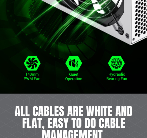 Блок живлення GAMEMAX GP-850 White    в Ноутбукер.ua фото 22