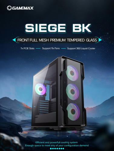 Корпус GAMEMAX Siege BK в Notebooker.ua фото 11 Корпус GAMEMAX Siege BK в Notebooker.ua фото 11