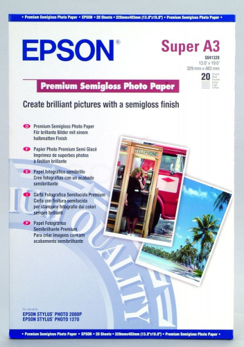Фотопапір EPSON A3+ Premium Semigl.Paper(20sh) (C13S041328) в Ноутбукер.ua