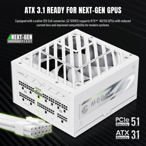 Блок живлення GAMEMAX GZ 1000G WH в Ноутбукер.ua фото 7