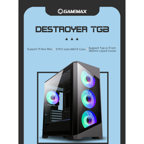 Корпус GAMEMAX Destroyer TGB в Ноутбукер.ua фото 13