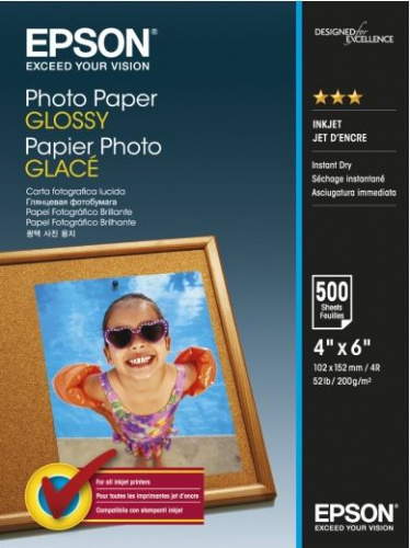 Фотопапір EPSON 10x15 Glossy Paper(500sh) (C13S042549) в Ноутбукер.ua