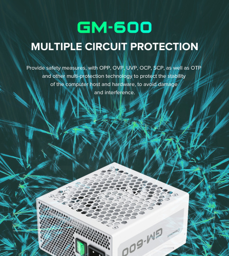 Блок живлення GAMEMAX GM-600 Modular white в Notebooker.ua фото 22