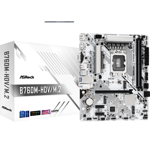 Материнська плата ASROCK B760M-HDV/M.2 в Notebooker.ua фото 5