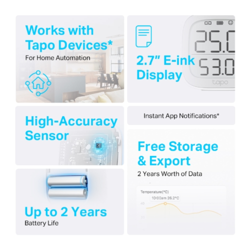 Розумний датчик TP-LINK Tapo T315 в Ноутбукер.ua фото 3