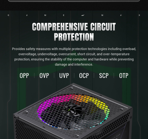 Блок живлення GAMEMAX RGB PRO 850G в Notebooker.ua фото 26