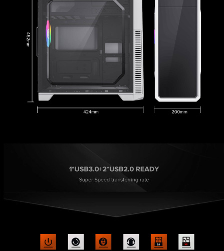 Корпус GAMEMAX G561E-WH в Ноутбукер.ua фото 13