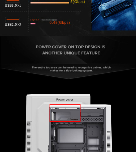 Корпус GAMEMAX G561E-WH в Ноутбукер.ua фото 9