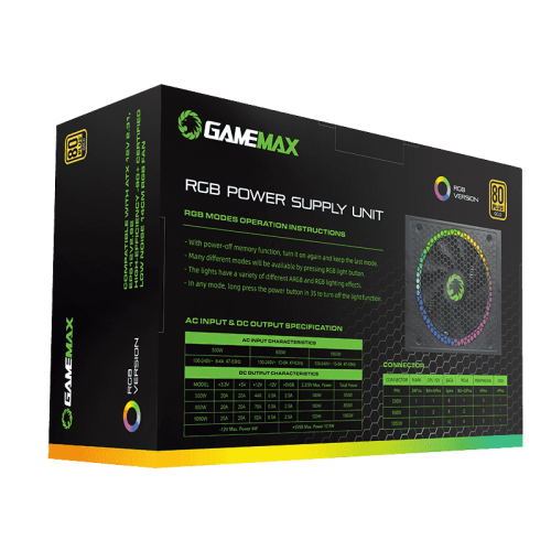 Блок живлення GAMEMAX RGB-1050 PRO в Notebooker.ua фото 5 Блок живлення GAMEMAX RGB-1050 PRO в Notebooker.ua фото 5