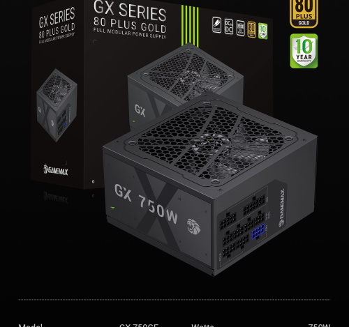 Блок живлення GAMEMAX GX 750GF в Ноутбукер.ua фото 24