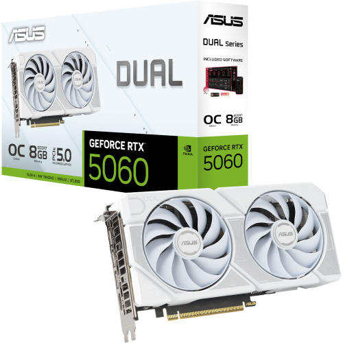 Відеокарта ASUS DUAL-RTX5060-O8G-WHITE в Ноутбукер.ua
