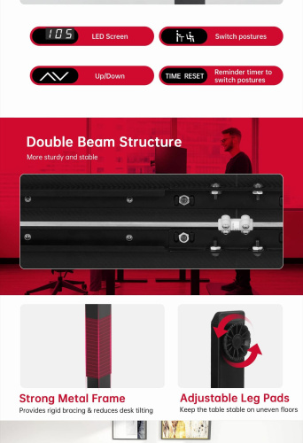 Геймерський стіл GAMEMAX D140-Carbon-EC в Notebooker.ua фото 7