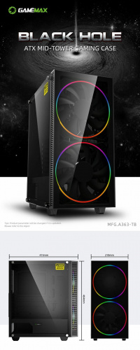 Корпус GAMEMAX Black Hole в Ноутбукер.ua фото 8