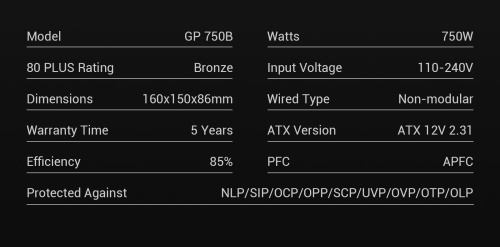 Блок живлення GAMEMAX GP 750B в Ноутбукер.ua фото 20