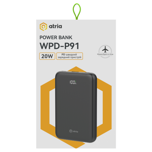 Універсальна мобільна батарея ATRIA WPD-P91 в Ноутбукер.ua фото 16