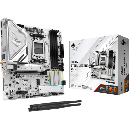 Материнська плата ASROCK B850M STEEL LEGEND WIFI в Notebooker.ua фото 2 Материнська плата ASROCK B850M STEEL LEGEND WIFI в Notebooker.ua фото 2