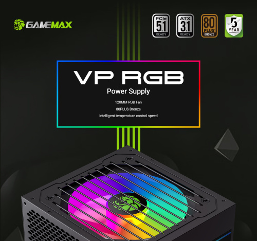 Блок живлення GAMEMAX VP 700S BK-RGB в Ноутбукер.ua фото 10