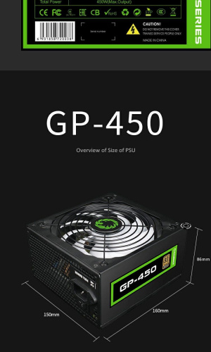 Блок живлення GAMEMAX GP-450 в Ноутбукер.ua фото 28
