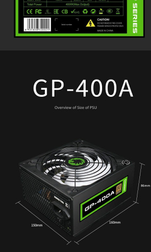 Блок живлення GAMEMAX GP-400A в Notebooker.ua фото 34