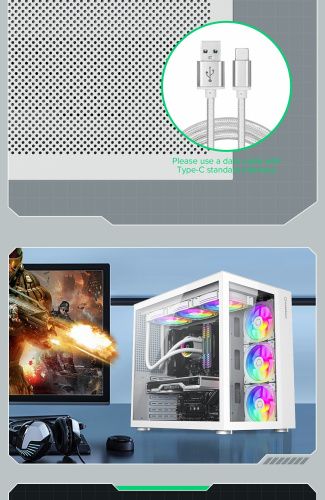 Корпус GAMEMAX Infinity White в Ноутбукер.ua фото 18