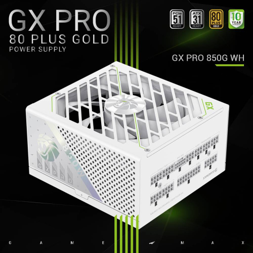 Блок живлення GAMEMAX GX PRO 850G WH в Notebooker.ua фото 3