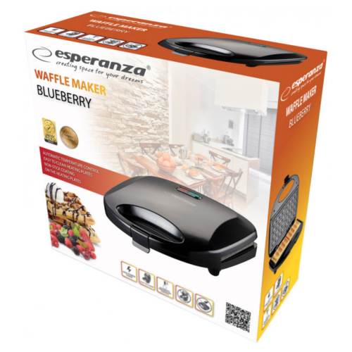 Вафельница ESPERANZA EKT008 Waffle Maker 1000W в Notebooker.ua фото 4