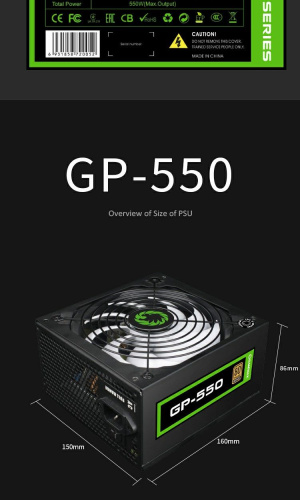 Блок живлення GAMEMAX GP-550 в Ноутбукер.ua фото 23