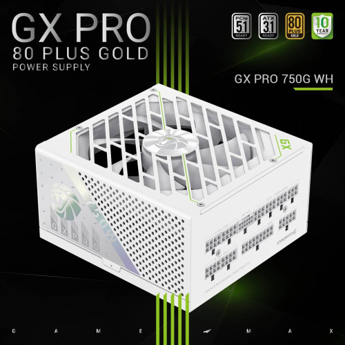 Блок живлення GAMEMAX GX PRO 750G WH в Notebooker.ua фото 2