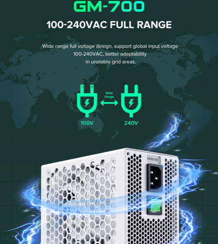 Блок живлення GAMEMAX GM-700 Modular white в Ноутбукер.ua фото 19