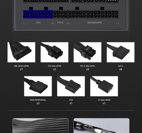 Блок живлення GAMEMAX RGB 750G в Ноутбукер.ua фото 24