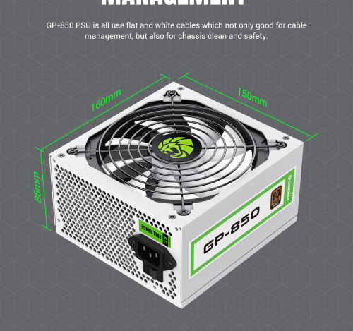 Блок живлення GAMEMAX GP-850 White    в Ноутбукер.ua фото 26