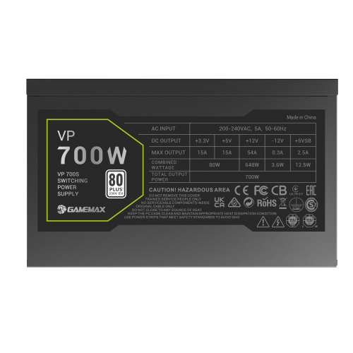 Блок живлення GAMEMAX VP 700S BK в Ноутбукер.ua фото 7
