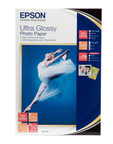 Фотопапір EPSON 10x15 Ultra Glossy Photo(50sh) (C13S041943) в Ноутбукер.ua
