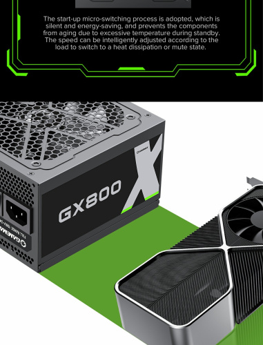 Блок живлення GAMEMAX GX-800 в Ноутбукер.ua фото 20