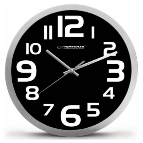 Настінний годинник ESPERANZA EHC013K CLOCK ZURICH BLACK в Notebooker.ua Настінний годинник ESPERANZA EHC013K CLOCK ZURICH BLACK в Notebooker.ua
