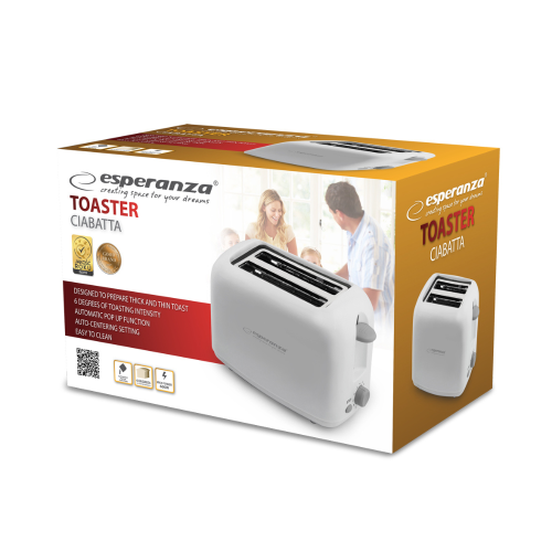 Тостер ESPERANZA EKT002 Toaster Ciabatta 600W в Notebooker.ua фото 2