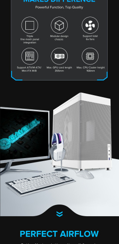 Корпус GAMEMAX MeshBox PRO WT в Ноутбукер.ua фото 12