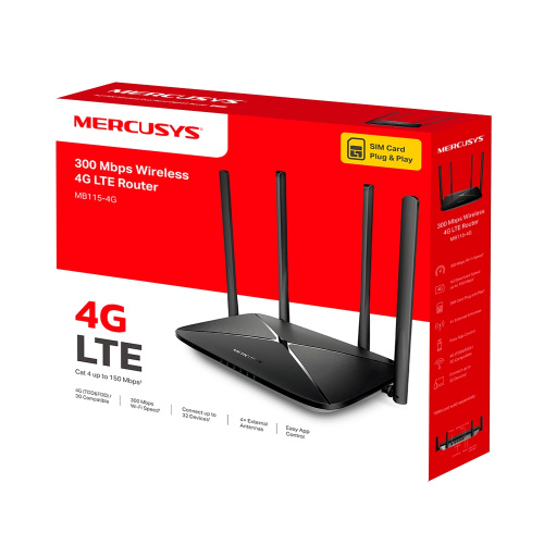 Wi-Fi роутер  MERCUSYS MB115-4G в Ноутбукер.ua фото 11