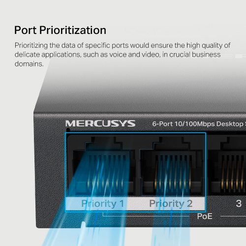 Комутатор мережевий MERCUSYS MS106LP в Ноутбукер.ua фото 7