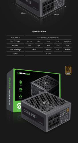 Блок живлення GAMEMAX GM-600 Modular в Notebooker.ua фото 22 Блок живлення GAMEMAX GM-600 Modular в Notebooker.ua фото 22