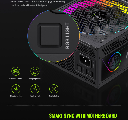 Блок живлення GAMEMAX RGB PRO 850G в Notebooker.ua фото 21