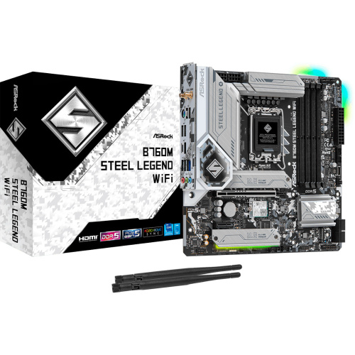 Материнська плата ASROCK B760M STEEL LEGEND WIFI в Notebooker.ua фото 2 Материнська плата ASROCK B760M STEEL LEGEND WIFI в Notebooker.ua фото 2
